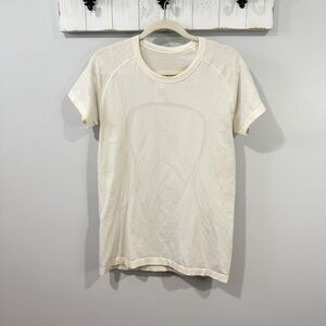 Lululemon Swiftly Tech Short Sleeve Tee Cream Print Size 12
